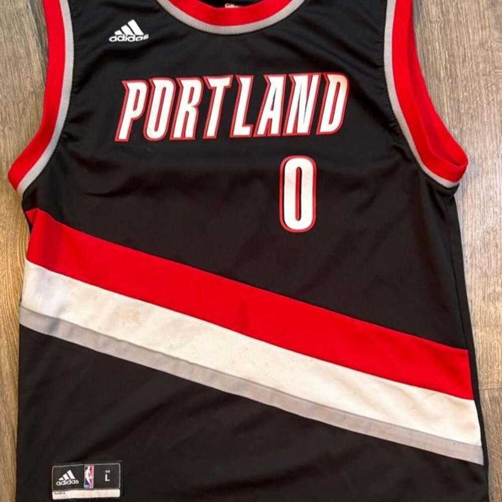 Adidas Portland Trail Blazers Damian Lillard 0 Basketball Jersey
